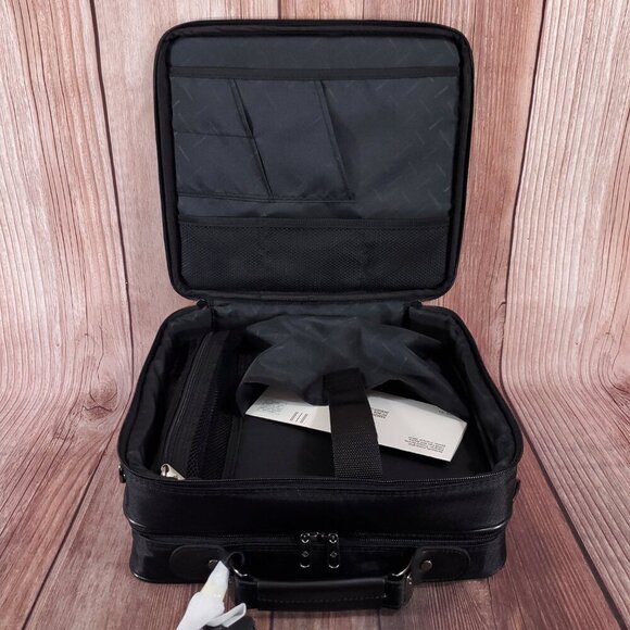 Vintage Samsonite Laptop Bag Black Nylon Leather Travel Bag - Picture 10 of 16